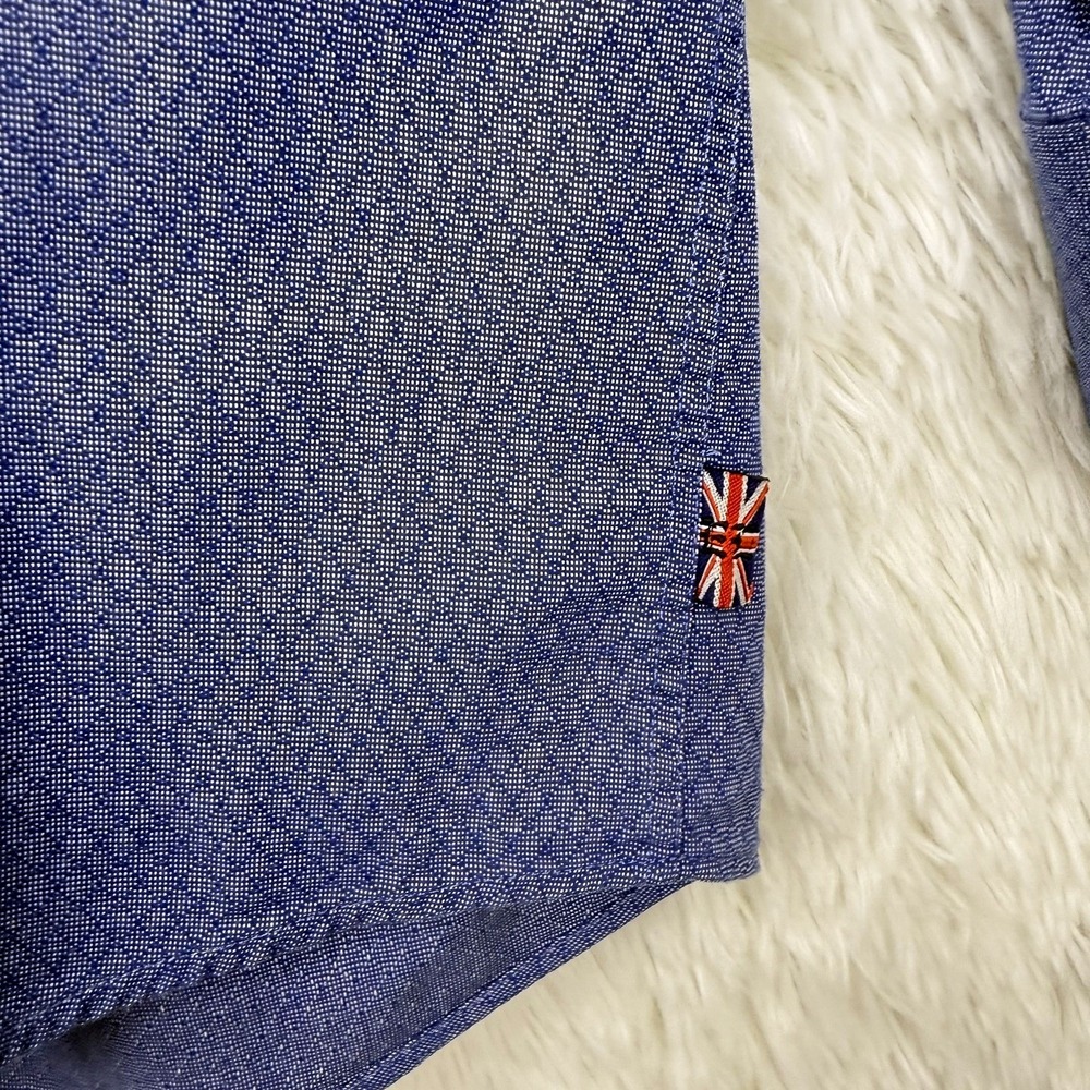 English Laundry Men's Long Sleeve Button Up Logo Flip Cuff Shirt Size 15 - 32/33 - Picture 8 of 12